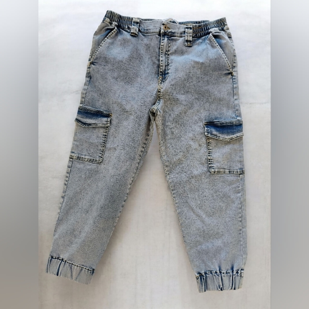 Celebrity Pink denim jogger pants L